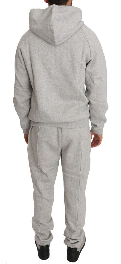 Billionaire Italian Couture Elegant Gray Italian Cotton Sweatsuit