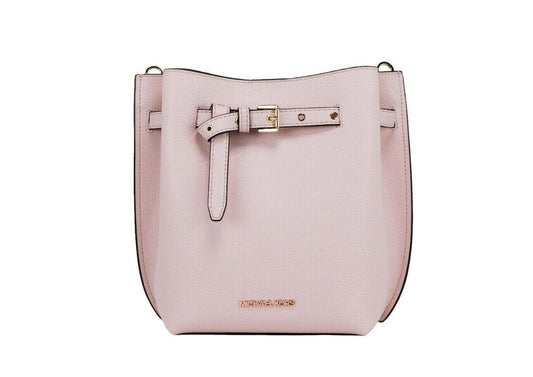 Michael Kors Emilia Small Powder Blush Pebble Leather Bucket Messenger 핸드백