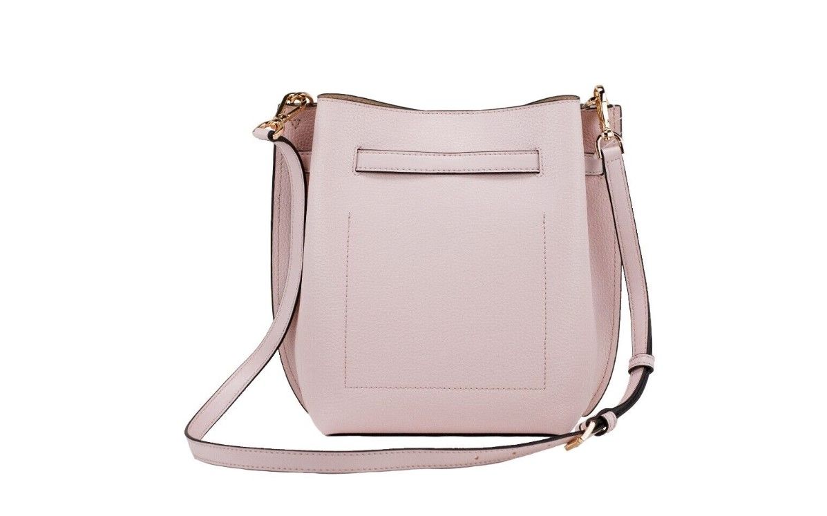 Michael Kors Emilia Small Powder Blush Pebble Leather Bucket Messenger 핸드백