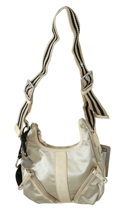 Wayfarer White Shoulder Crossbody Sling Fabric Purse