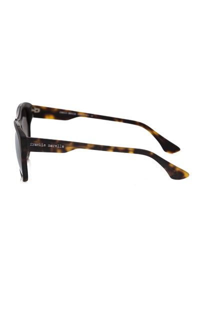 Frankie Morello Brown Acetate Men Sunglass