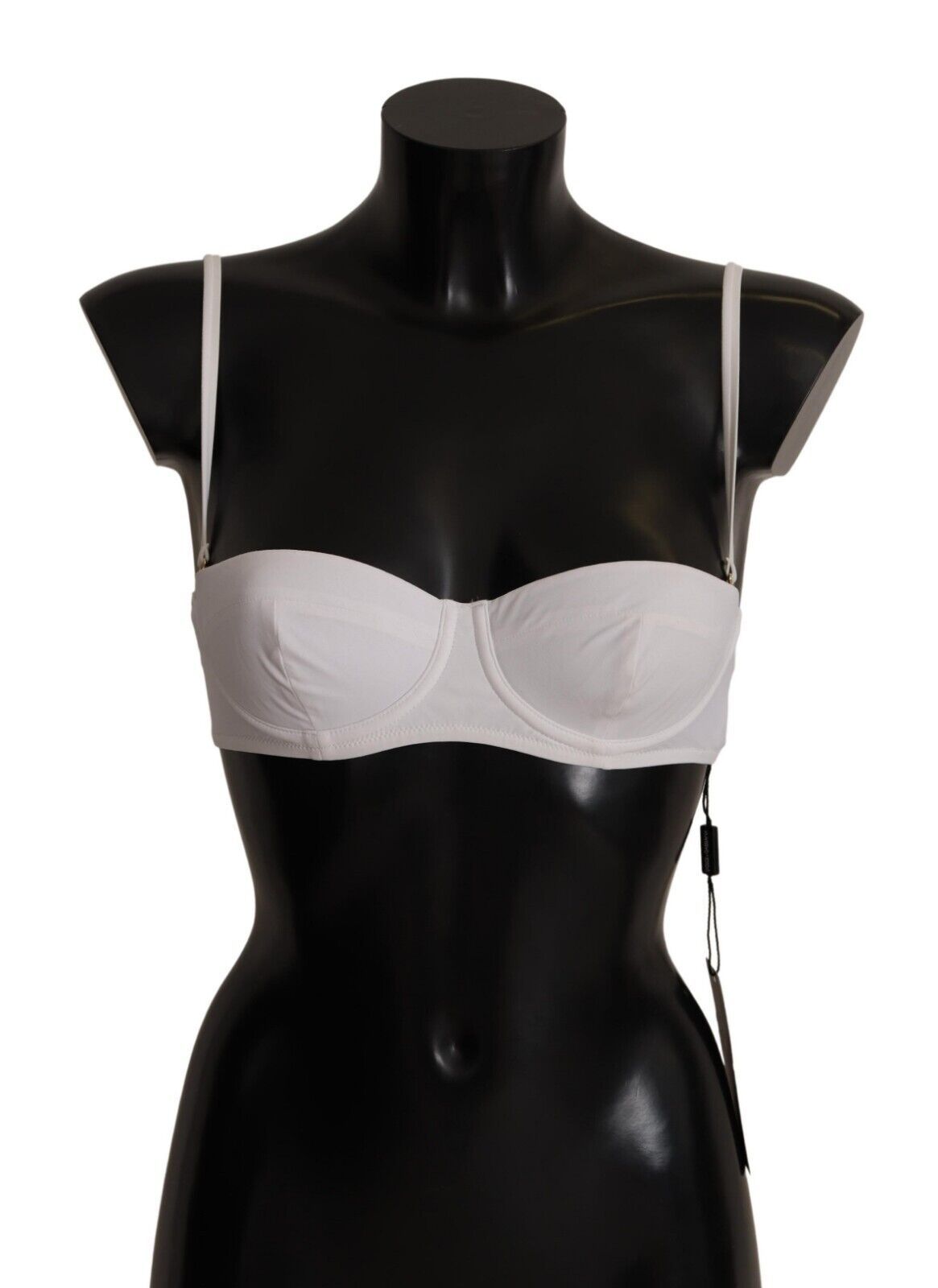 Dolce & Gabbana White Nylon Semi Pad Balconnet Bra 속옷