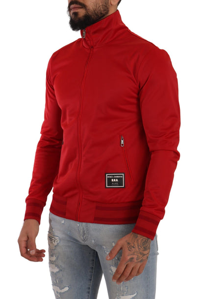 Dolce & Gabbana Stunning Zip Sweater Cardigan in Red