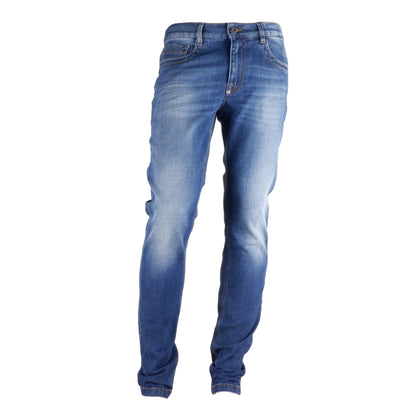 Bikkembergs Blue Cotton Jeans & Pant