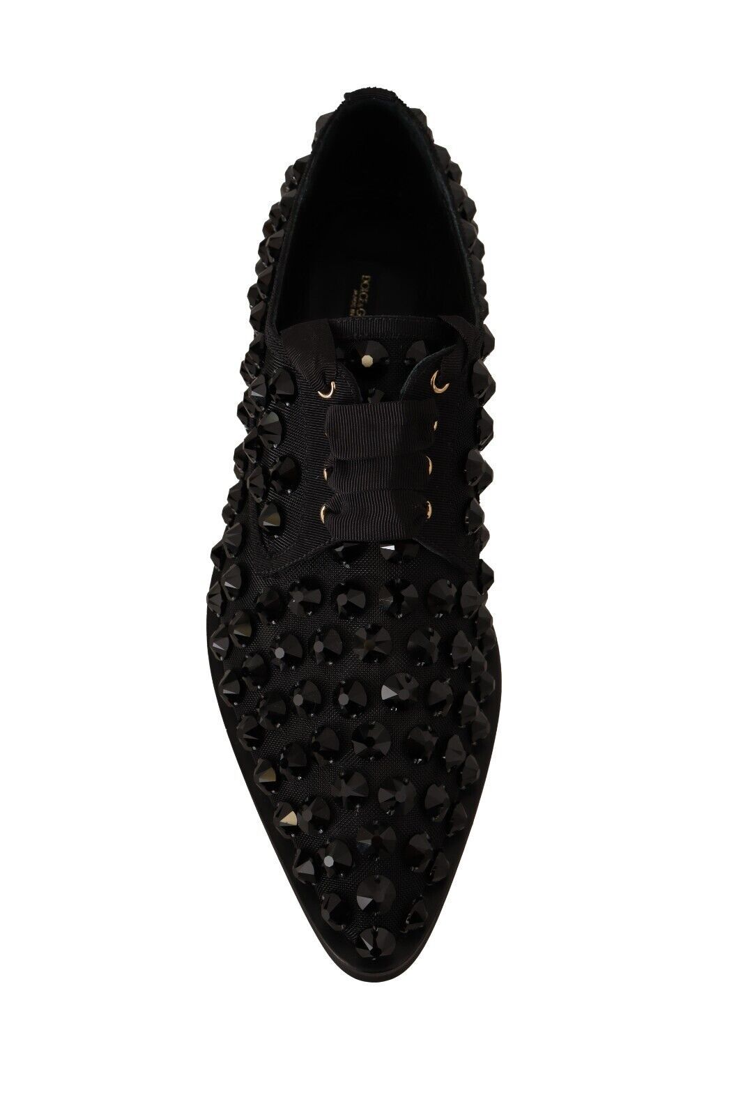 Dolce & Gabbana Black Lace Up Studded Portmal Flats 신발