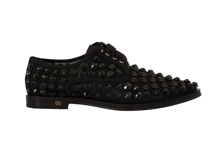 Dolce & Gabbana Black Lace Up Studded Portmal Flats 신발