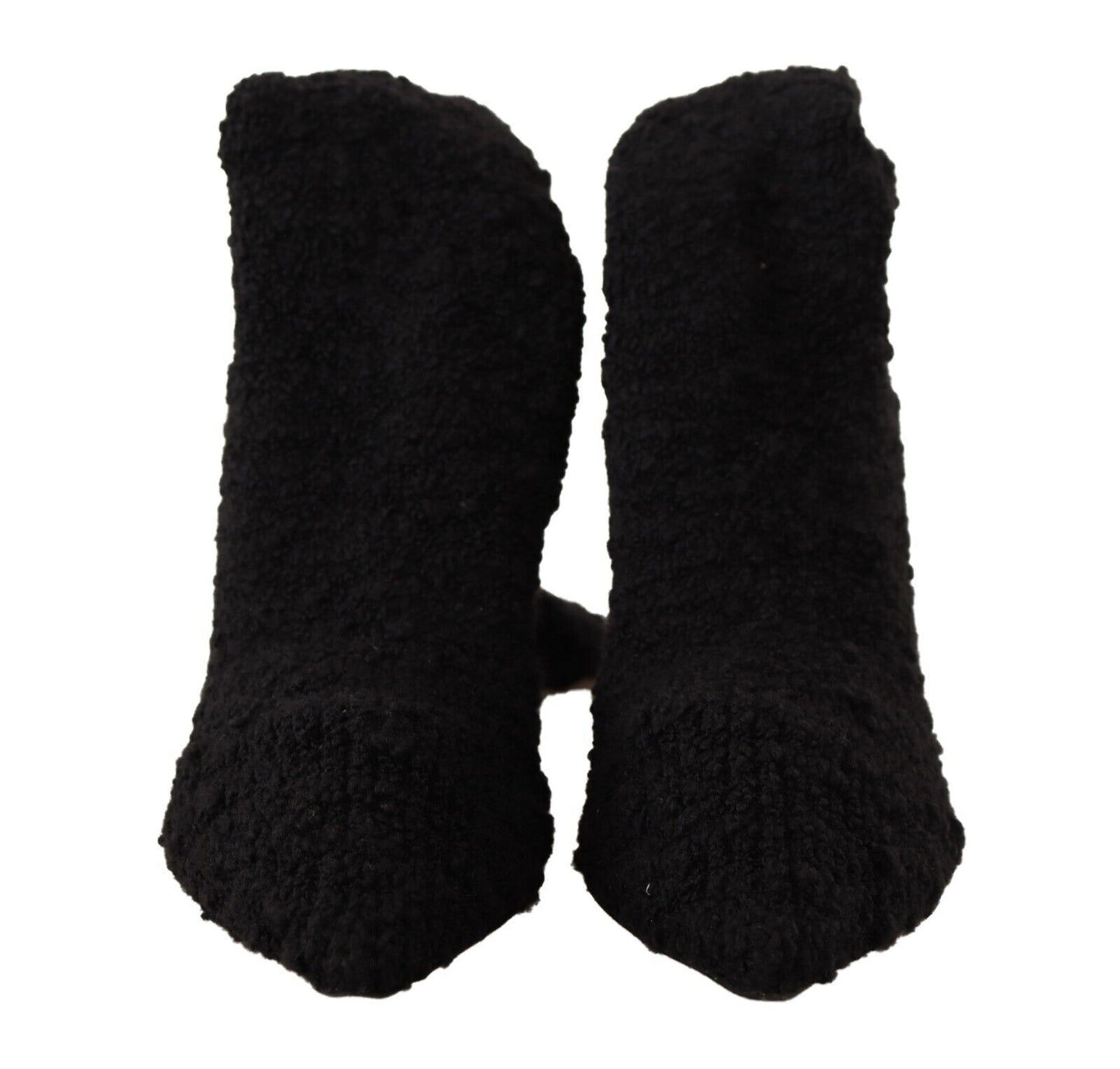 Dolce & Gabbana Black Stretch Socks Knee High Booties Shoes