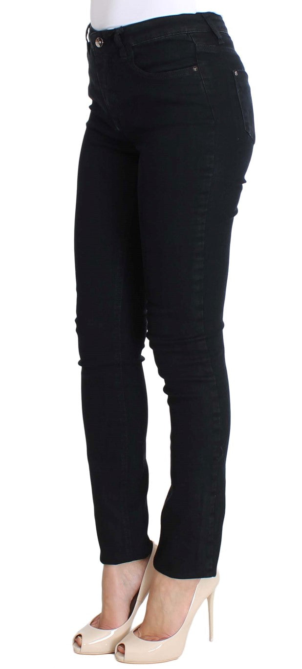 Schwarze Slim-Fit-Jeans aus Baumwollstretch von Costume National