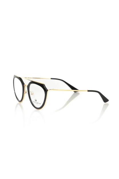 Frankie Morello Aviator-Style Chic Eyeglasses with Gold Accents