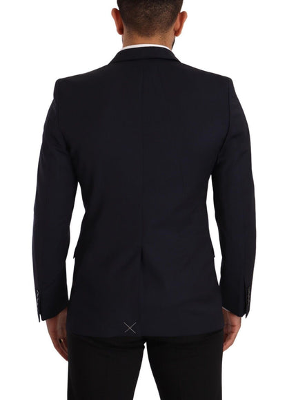 Dolce & Gabbana Dark Blue 싱글 가슴 코트 Martini Blazer