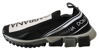 Dolce &amp; Gabbana Schwarz-weiße SORRENTO Sport Stretch-Sneaker