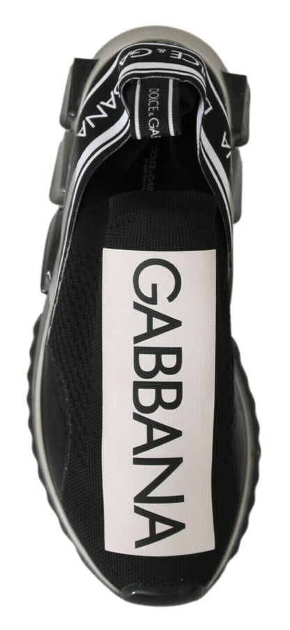 Dolce &amp; Gabbana Schwarz-weiße SORRENTO Sport Stretch-Sneaker