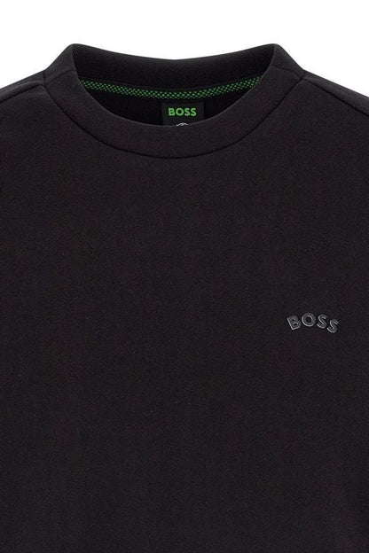 Hugo Boss Black Cotton 로고 세부 셔츠