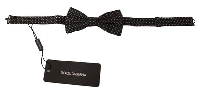 Dolce &amp; Gabbana Schwarze Papillon-Krawatte aus 100 % Seide mit verstellbarem Hals