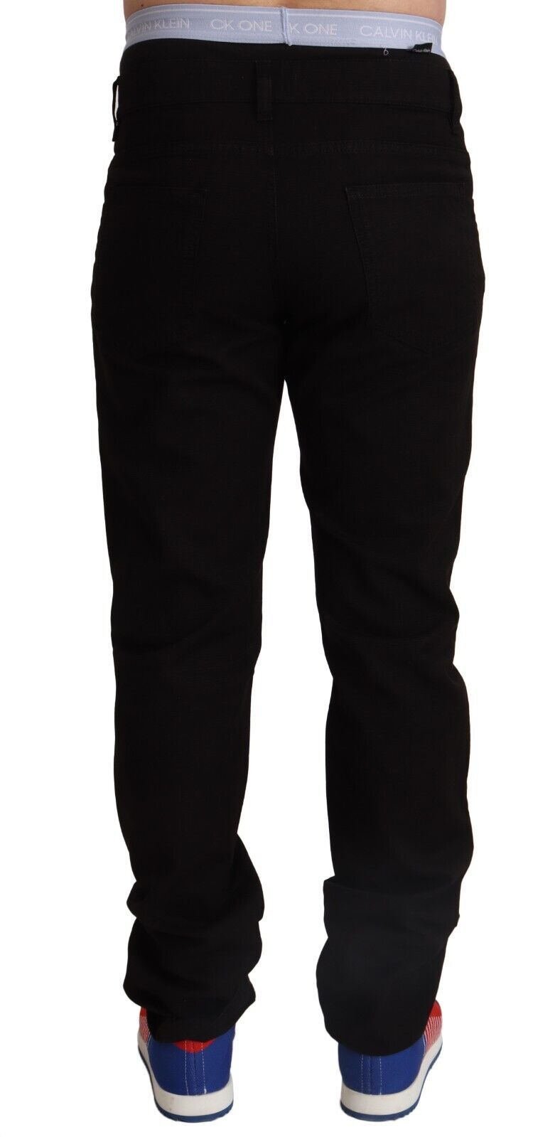 Dolce &amp; Gabbana Schwarze gerade Herrenjeans aus Baumwolle, STAFF-Hose