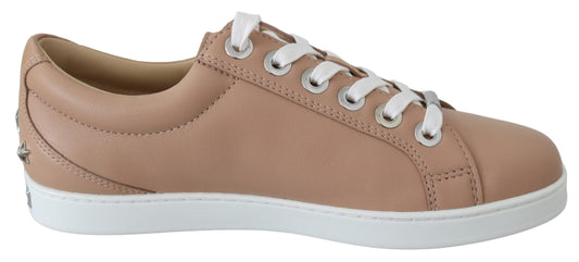 Jimmy Choo Cash-Sneaker aus puderrosa Leder