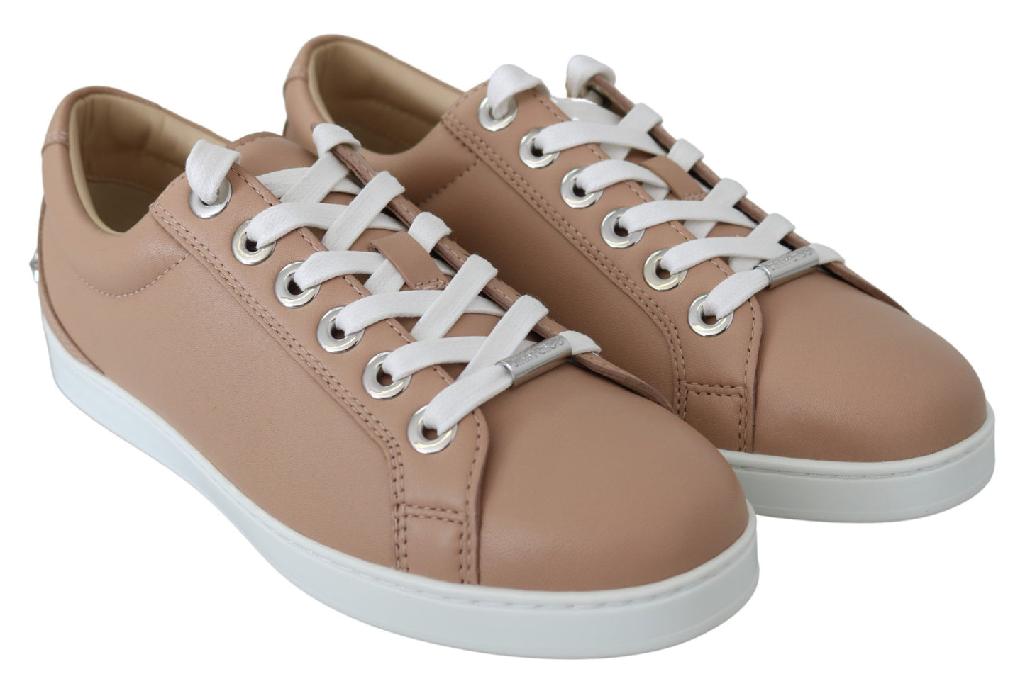 Jimmy Choo Cash-Sneaker aus puderrosa Leder