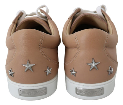 Jimmy Choo Cash-Sneaker aus puderrosa Leder