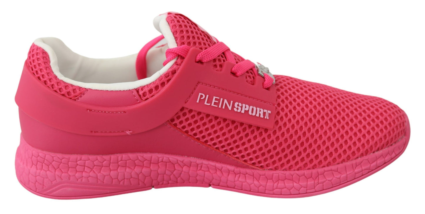 Plein Sport Fuxia Beetroot Polyester Runner Becky Sneakers Schuhe