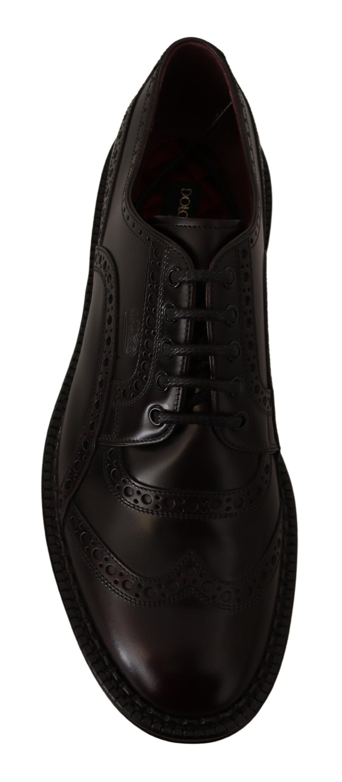 Dolce &amp; Gabbana Lila Leder-Oxford-Wingtip-Formelle Schuhe