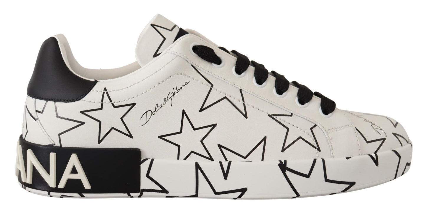 Dolce & Gabbana Elegant Star-Patterned Low-Top Sneakers