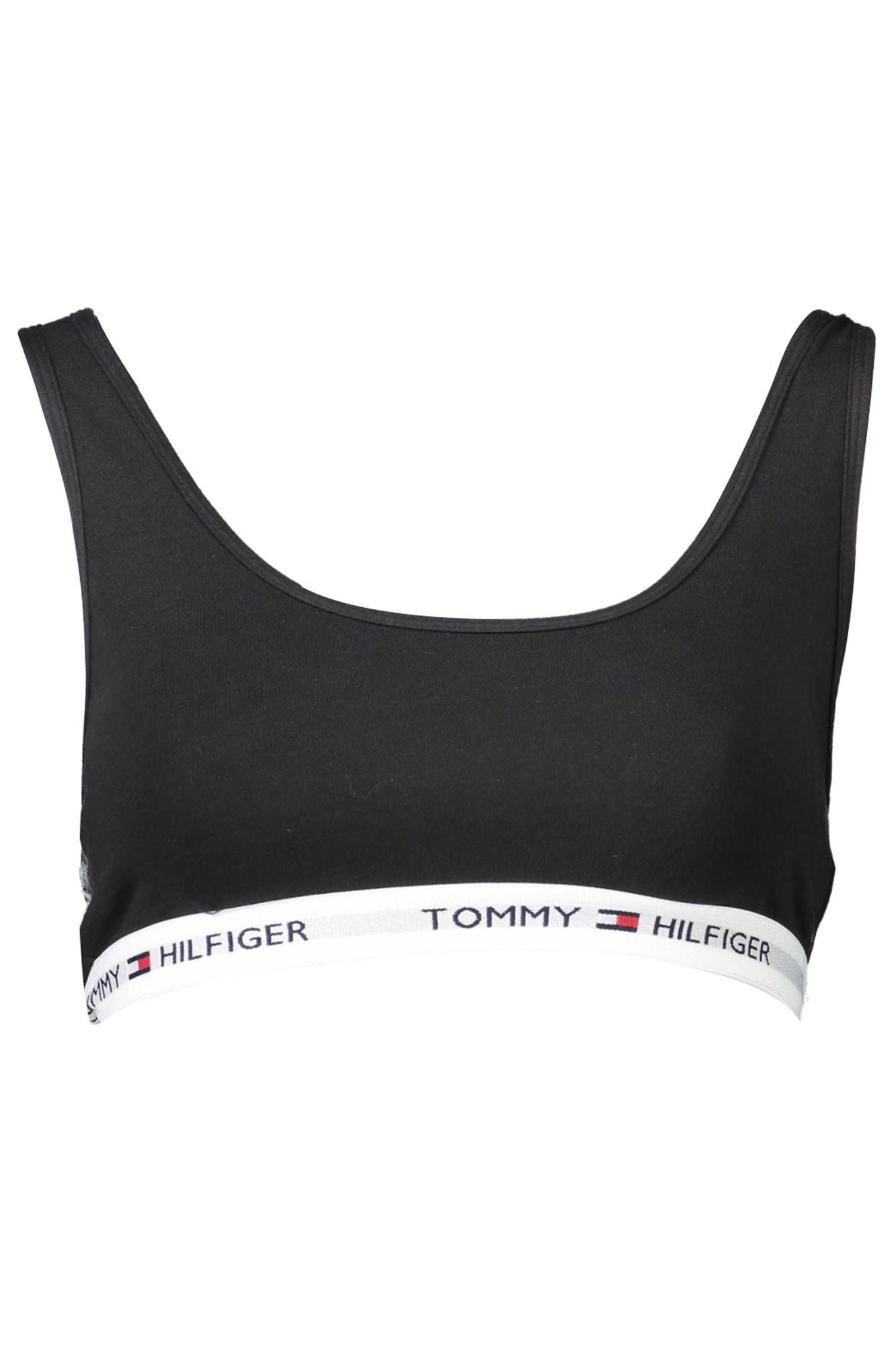 Tommy Hilfiger Black Cotton Women Sports Bra