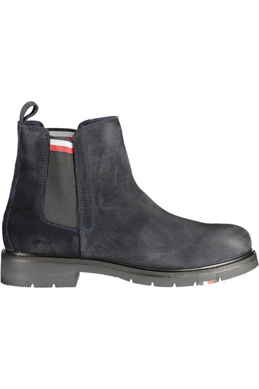 Tommy Hilfiger Blue Leather Men Boot