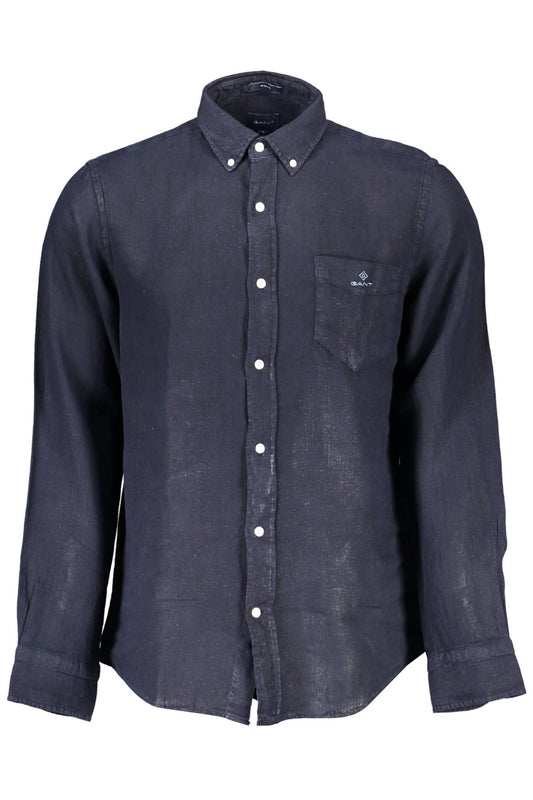 Gant Blue Linen Men Shirt