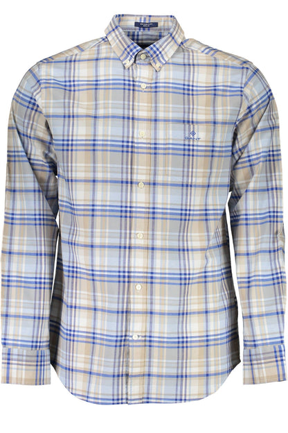 Gant Light Blue Cotton Men Shirt