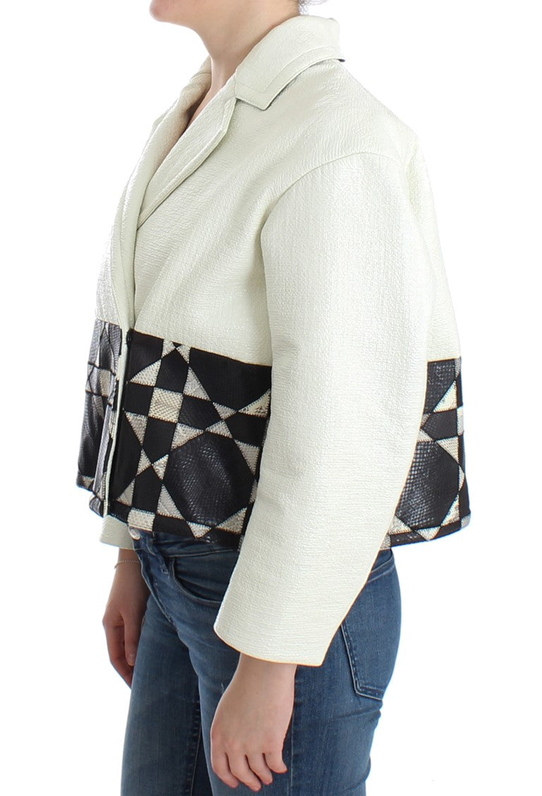 Andrea Pompilio Exclusive Black & White Leather Jacket