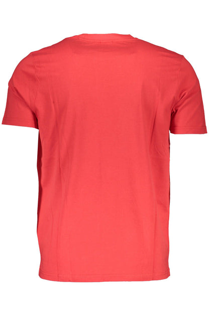 North Sails Vibrant Red Round Neck Tee with Logo Detail