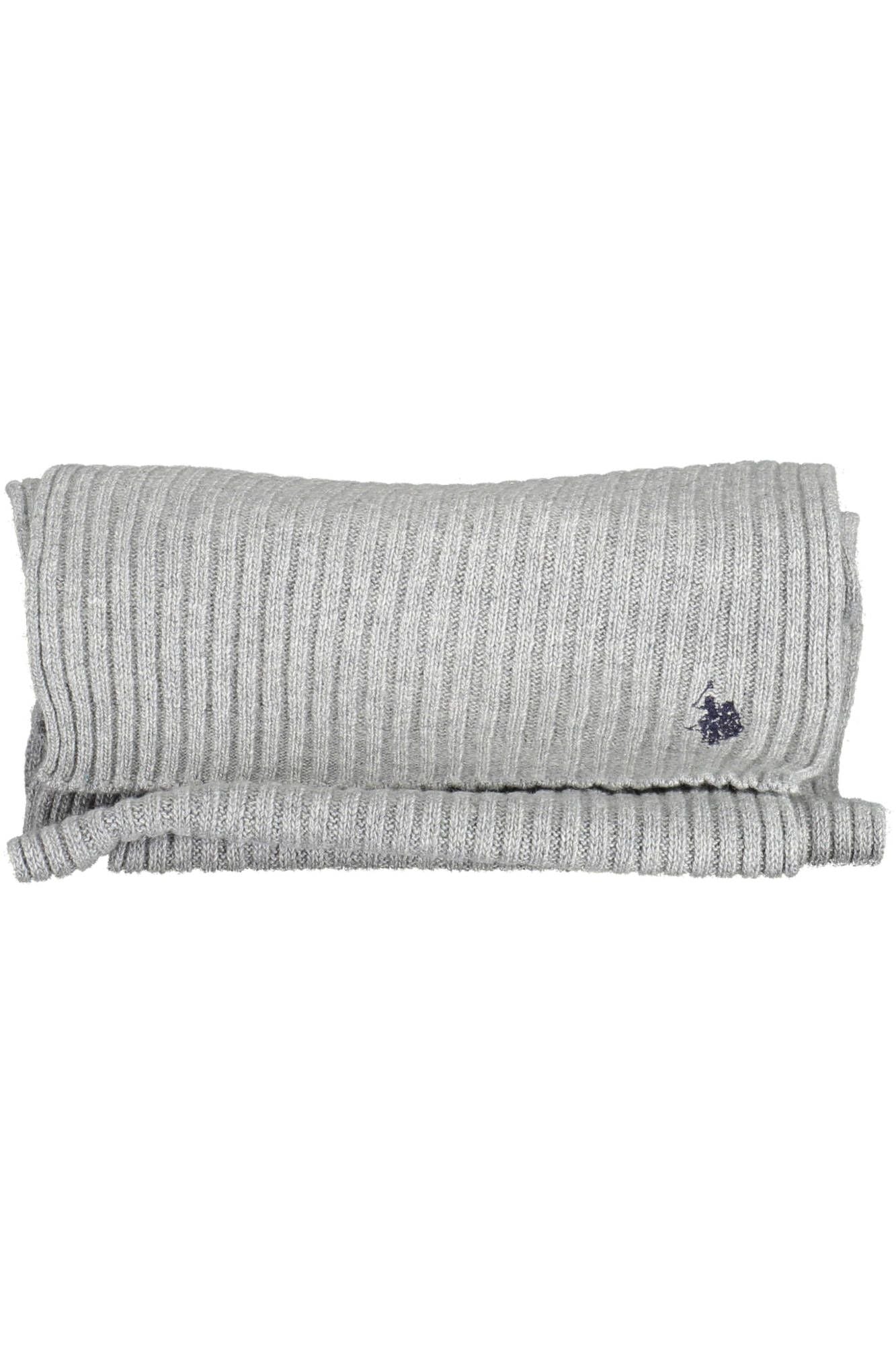 U.S. POLO ASSN. Elegant Gray Wool-Cashmere Blend Scarf