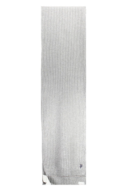 U.S. POLO ASSN. Elegant Gray Wool-Cashmere Blend Scarf