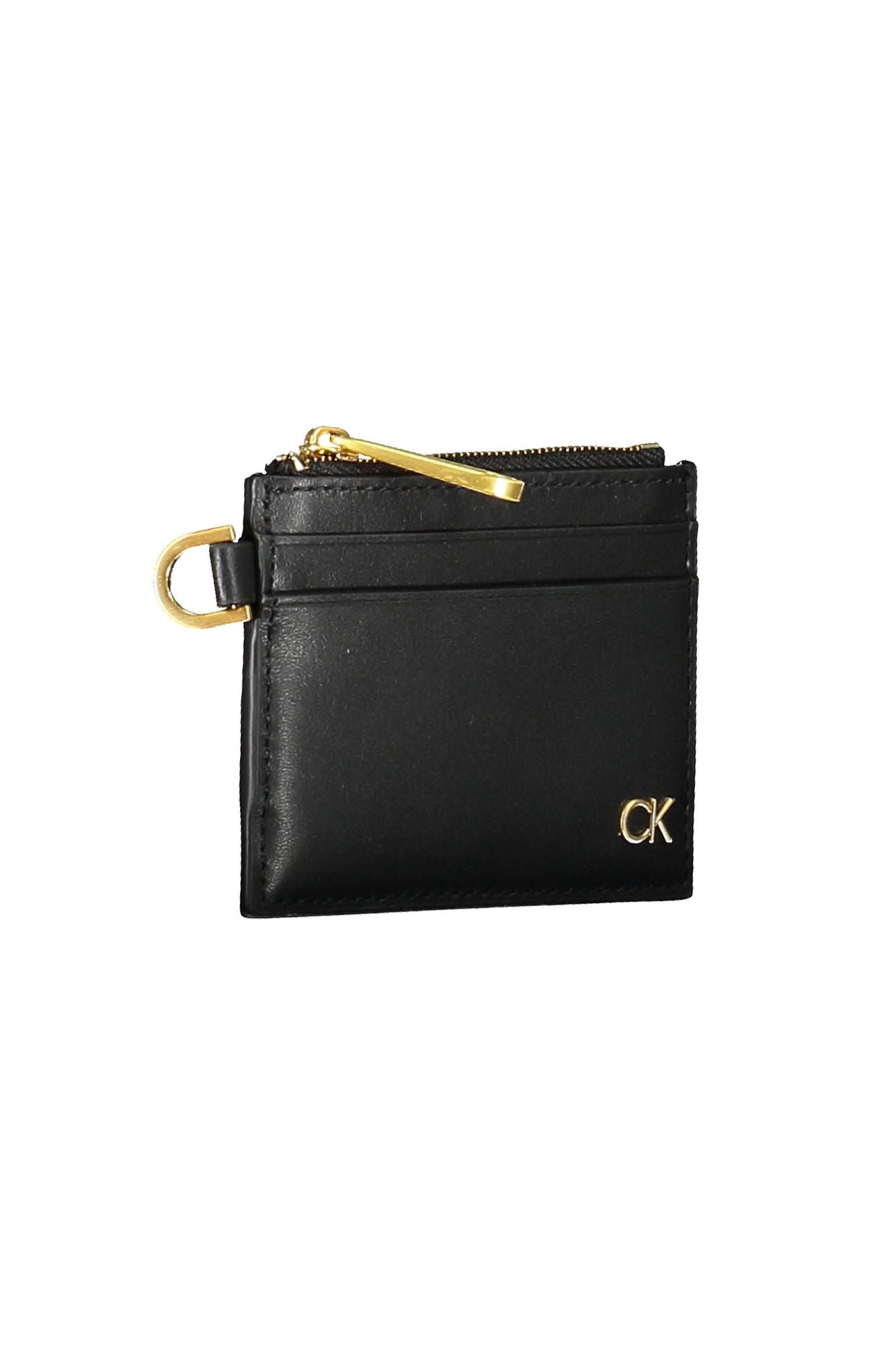 Calvin Klein Sleek Leather Card Holder with Contrast Details