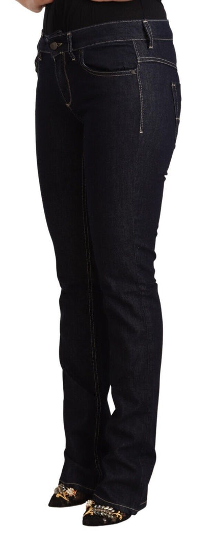 GF Ferre – Schwarze Skinny-Denim-Jeans aus Stretch-Baumwolle mit niedriger Taille