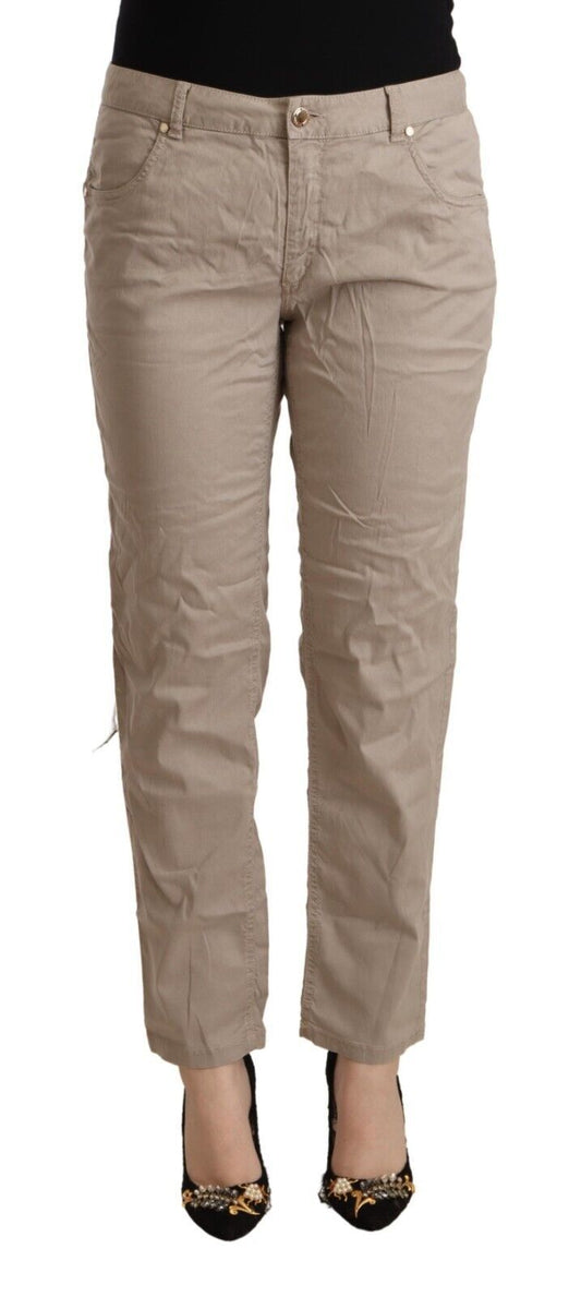 Acht Beige Mid Waist Tapered Pants