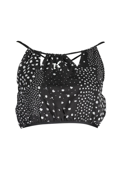 Karl Lagerfeld Elegant Beachfront Noir Top with Print Detail