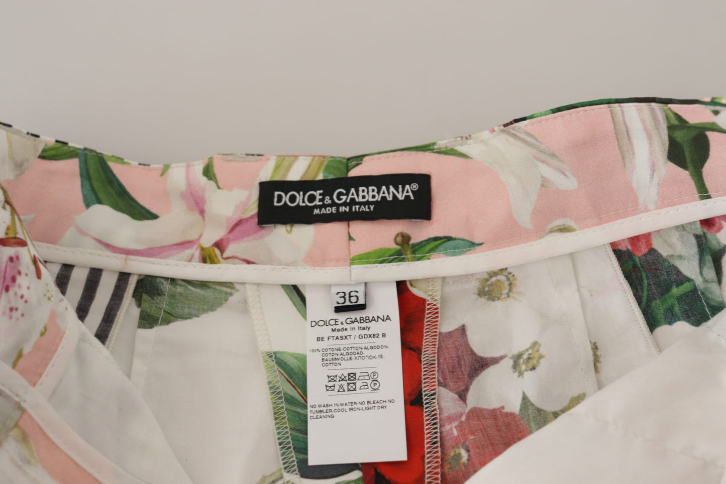 Dolce & Gabbana 멀티 컬러 하이 허리 핫 팬츠 반바지