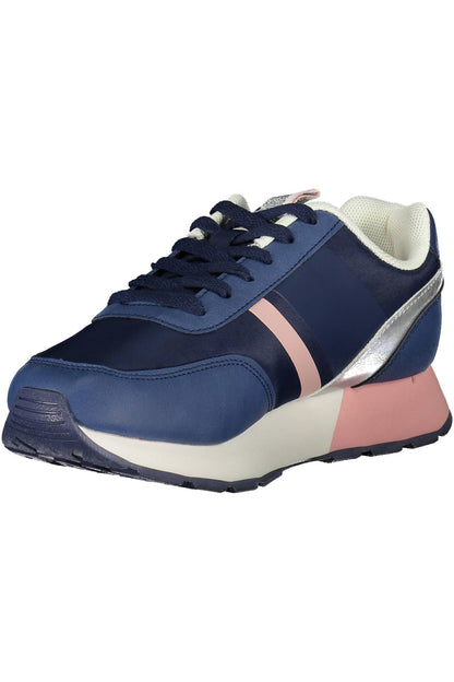 U.S. POLO ASSN. Chic Blue Lace-Up Sneakers with Logo Accent