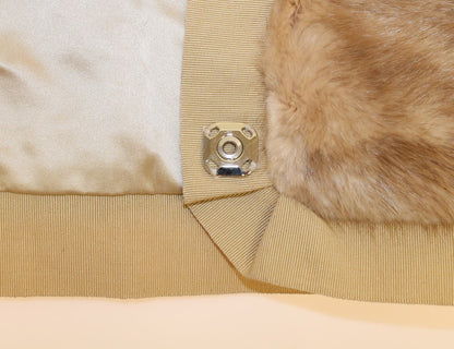 Dolce & Gabbana Beige Mink 모피 스카프 Foulard Neck Wrap