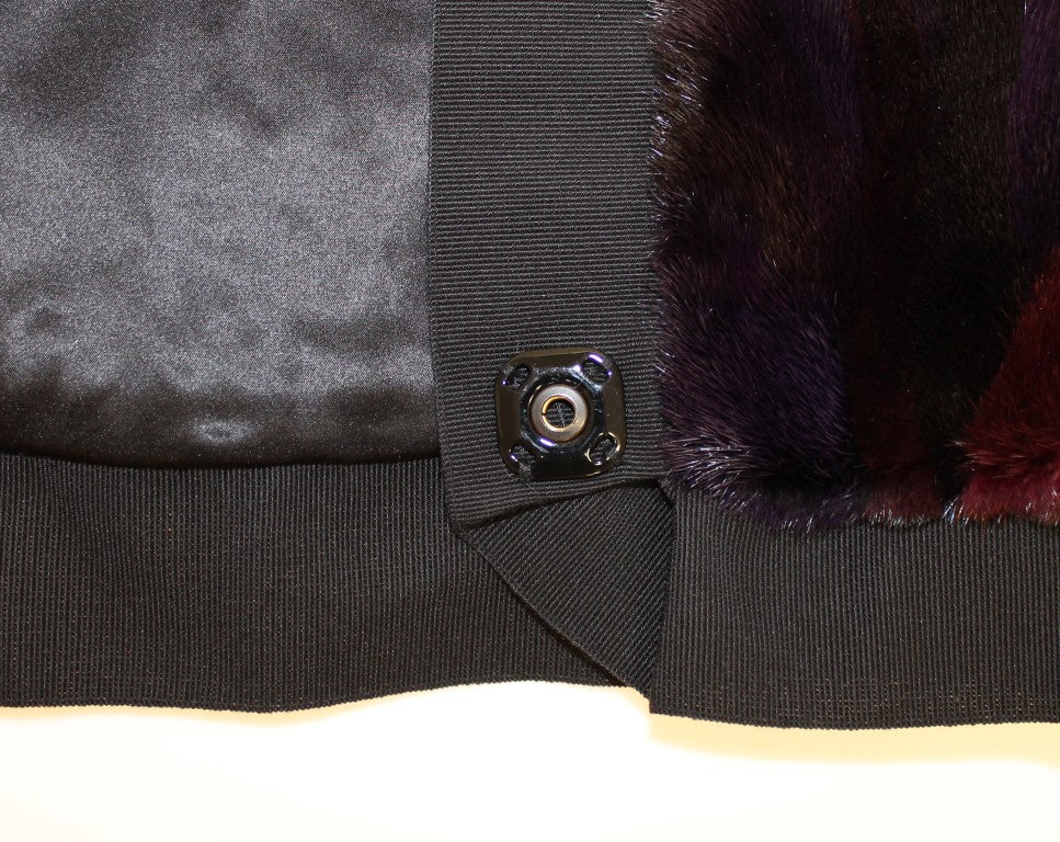 Dolce & Gabbana Purple Mink 모피 스카프 Foulard Neck Wrap