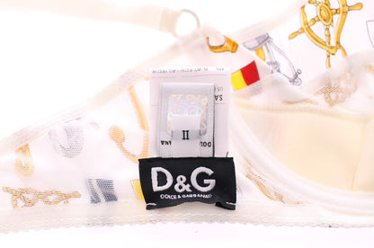 Dolce & Gabbana White Sailor 브라 팬티 스트레치 속옷