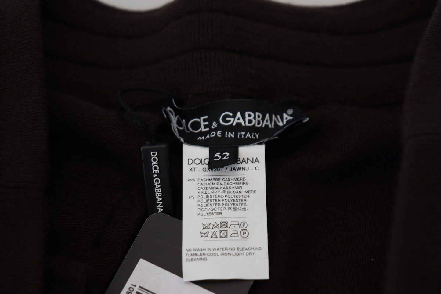 Dolce &amp; Gabbana Braune Kaschmirhose, Hose mit Kordelzug