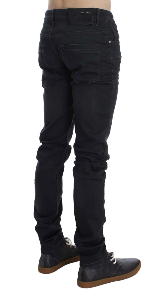 Acht Grey Cotton Stretch Slim Fit Jeans