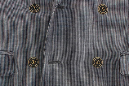 Blauer zweireihiger Blazer in normaler Passform von Master Coat