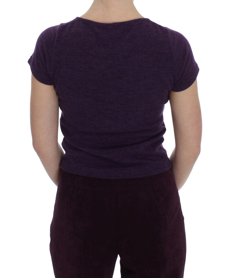 Bencivenga Purple Wool Suit T-Shirt 세트