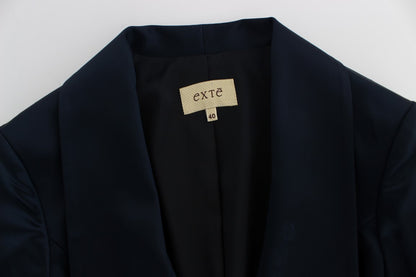 Exte Blauer einreihiger Blazer mit drei Knöpfen