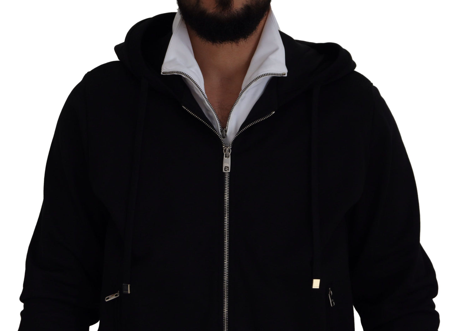 Dolce & Gabbana Elegant Black Bomber Jacket with Hood