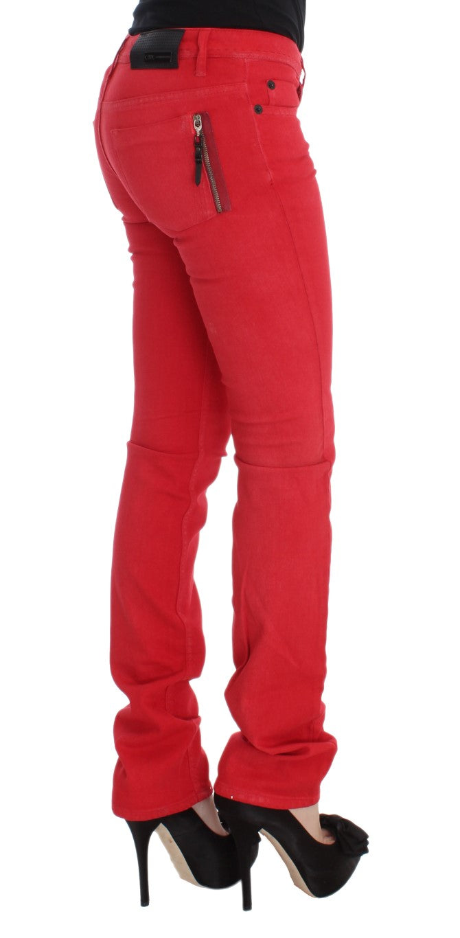 Super Slim Fit-Jeans aus roter Baumwollmischung von Costume National