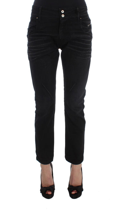 의상 National Black Cotton Slouchy Slims Fit Jeans